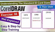 Understanding the standard ID card sizes and their uses Exercise No. 66 | YN Tutor