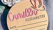 Personalized Wooden Baby Name Announcement Signs, Custom Baby Name Sign, Birth Announcement And Footprint Sign For Hospital, Baby Girl Or Boy, Welcome Signs, Baby Arrival Sign, Baby Shower Gifts /9