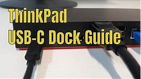How to setup the Lenovo ThinkPad USB C Dock