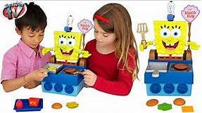 SPONGEBOB SQUAREPANTS Talking Krabby Patty Maker Playset Spongebob TOYS Family Review Video