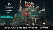 [Minecraft tutorial] A Real Architect Builds a Base in Minecraft / Cyberpunk butcher factory #100