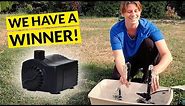 Electric vs. solar fountain pump test - best solar fountain pump with battery backup