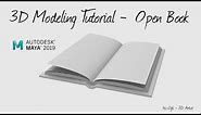 3D Modeling Tutorial - Modeling an Open Book in Autodesk Maya 2024