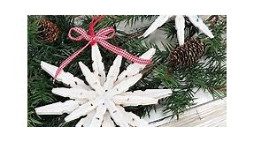 Clothespin Snowflake Ornaments