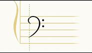 how to draw the bass clef symbol