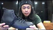 Chuck Taylor All Star Leather High Top Black Mono review, unboxing + on feet