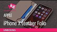 $99 Case for a $999 Phone: Apple iPhone X Leather Folio Unboxing [4K]