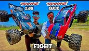 RC Traxxas Xmaxx 8S Vs RC Traxxas Sledge Unbox & Fight - Chatpat toy tv