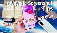 Galaxy S20 / S20+ : How to Take Screenshot (4 Ways + Tips)