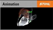 The anti-vibration system in the STIHL MS 441 chainsaw