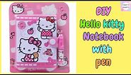 How to make Hello Kitty Wallet Notebook with Pen/How to make Hello Kitty Lock Diary/Hellokitty Diary