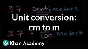 Unit conversion: centimeters to meters | Measurement and data | 5th grade | Khan Academy