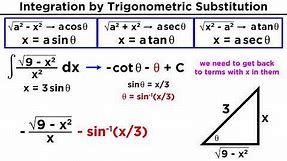 Integration By Trigonometric Substitution