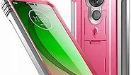 Moto G7 Power Case, Moto G7 Supra Case, Moto G7 Optimo Maxx Case, Poetic Full-Body Heavy Duty Rugged Case, Built-in Screen Protector, Shockproof Defender Case,DO NOT FIT Moto G7 / Moto G7 Play, Pink