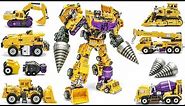 Transformers JINBAO G2 Yellow Devastator + Upgrade kit Combine Construction Vehicles Robot Toys
