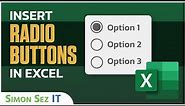 Insert Radio Buttons in Microsoft Excel