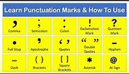 Punctuation in English Grammar | How to Use Punctuation Correctly