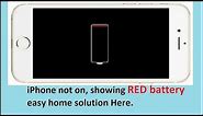 Simple way to solve Iphone charging problem at home | Iphone stuck on red battery screen error
