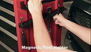 ABN Universal Magnetic Hand Tool Holder in Red – Screwdriver Storage Organizer Tray Rack for Up to 16 Tools