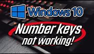 Number Keys not Working in Windows 10 [2024]