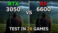 RX 6600 vs RTX 3050 | Test In 26 Games at 1080p | 2024