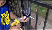 how to install a EVERBILT GATE SPRING from inside of gate.