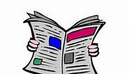 CARTOON READING NEWSPAPER - ANIMATED GRAPHICS/ANIMATED GIF [FREE DOWNLOAD]