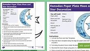Ramadan Paper Plate Moon and Star Decoration Craft