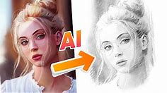 Photo into sketch in just 5 sec 👆With Ai | Ai Photo editing apps 2023