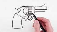 How to Draw a Gun Super Easy