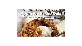 🇬🇧 5-minute Microwave Apple Pie Baked Oats Voor 🇳🇱 zie opmerking Enjoy the goodness of this delicious, no-fuss gut healthy gluten free breakfast. It’s the ultimate morning delight without the hassle. It’s just like making a healthy mug cake. Perfectly spiced, subtly sweet, and ready in minutes. No banana, no egg, just pure apple-pie goodness in a bowl🍎🥧 Nutritional value: 11.1 g dietary fiber, 9.8 g protein, 130 g fruit Prep: