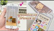 organizing my iPhone 6s~ aesthetic vlog ☁️