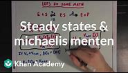 Steady states and the Michaelis Menten equation | Biomolecules | MCAT | Khan Academy