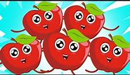 Five Little Apples, Fruit Song and Kindergarten Rhyme for Kids