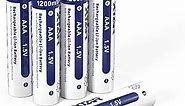 AAA Rechargeable Battery, XTAR 1.5V Rechargeable Lithium AAA Battery 1200mWh 1.5V AAA Batteries for Blink Camera (AAA*8 Pack)