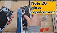 Samsung Galaxy Note 20 FRONT glass replacement - Teardown -Full video 4K