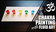 Spiritual Chakra Acrylic Pour Painting - 7 Color Flip Cup Easy Fluid Art Technique for Beginners