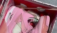 Unboxing my offwhite Jordan 4 pink #offwhite #jordan #jordan4 #fyp #sneakers #shoes