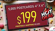 5,000 Postcards 4x6 + Shipping for only $199