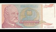 Yugoslavia Currency - Five Hundred Billion Currency (50,000 Crore) - Dinar - SERBIA