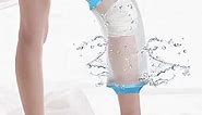 SUPERNIGHT Waterproof Knee Cast Cover for Shower, PICC Line Covers for Knee Adult, Watertight Reusable Cast Protector for Knee/Leg Surgeries Wound Bandage