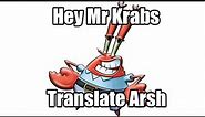 Hey Mr Krabs, Translate ARSH into English