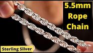 5.5mm Rope Chain Sterling Silver 925