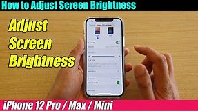 iPhone 12/12 Pro: How to Adjust Screen Brightness
