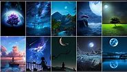 Night SKY HD Wallpaper Photo | Moon dp photo for whatsapp | Night Sky DP/DPZ/images/pics/pictures