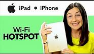 How to Use an iPad or iPhone as a Mobile Wi-Fi HotSpot - Quick Tutorial -How to Use HotSpot Internet