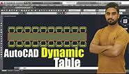 Create Table Using Dynamic Blocks In AutoCAD