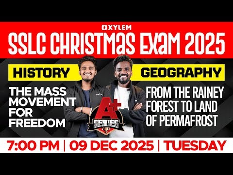 SSLC Christmas Exam 2025 | History & Geography | Xylem SSLC