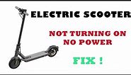 ELECTRIC SCOOTER NOT TURNING ON SOLUTION