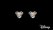 Disney Minnie Mouse Gold Birthstone Stud Earrings, February